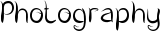 Photography font