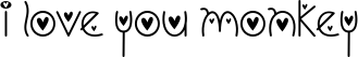 I Love You Monkey font