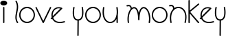 I Love You Monkey font