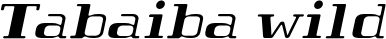 Tabaiba wild font