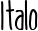 Italo font