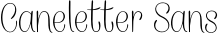Caneletter Sans font