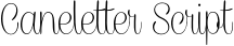 Caneletter Script font