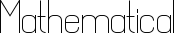 Mathematical font