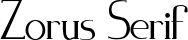 Zorus Serif font