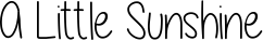 A Little Sunshine font