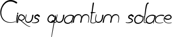 Cirus quamtum solace font