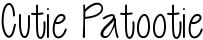 Cutie Patootie font