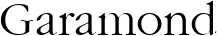 Garamond font