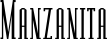 Manzanita font