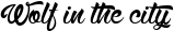 Wolf in the city font