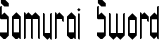 Samurai Sword font