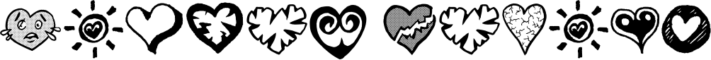 Broken hearts font