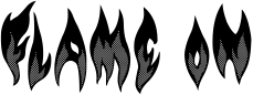 Flame on font