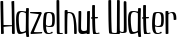 Hazelnut Water font