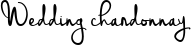 Wedding chardonnay font