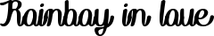 Rainboy in love font