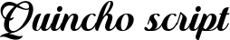 Quincho script font