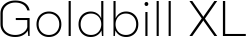 Goldbill XL font