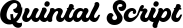 Quintal Script font