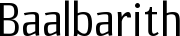 Baalbarith font