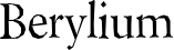 Berylium font