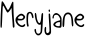 Meryjane font