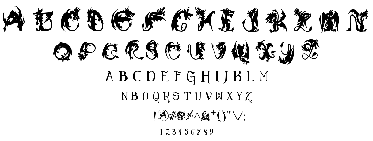 EG Dragon Caps font