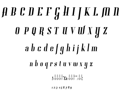 Gladifilthefte font