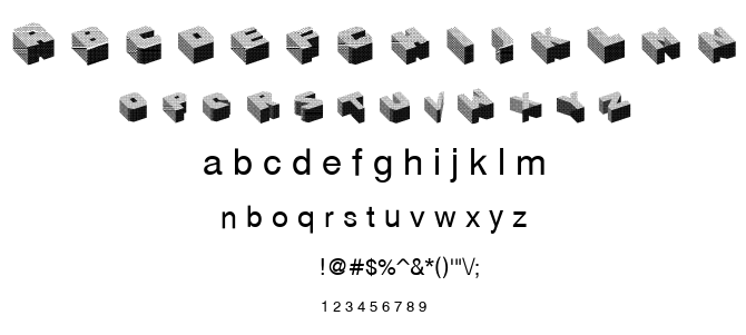 Cubefont font