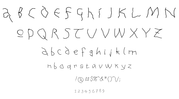 AnAlphaBetism font