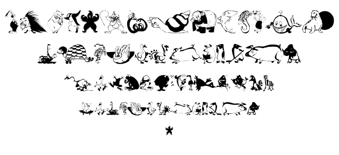 Animal Comedians font