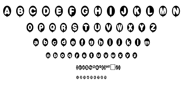Balloons font