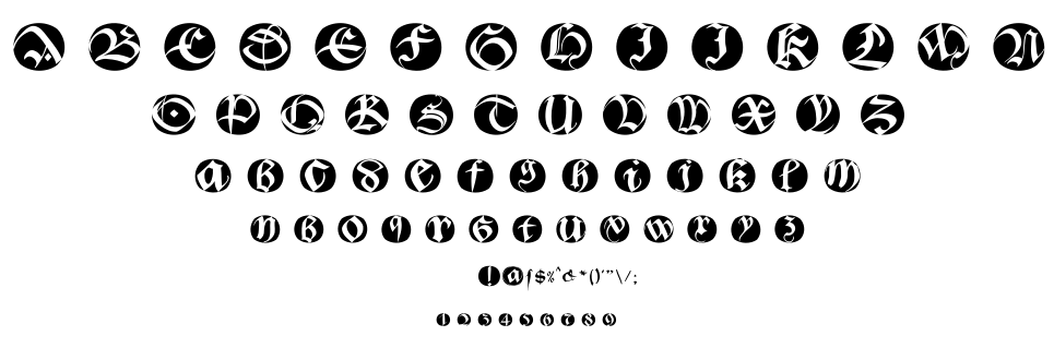Bastarda K font