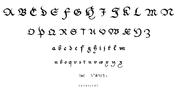 Cantzley AD1600 font