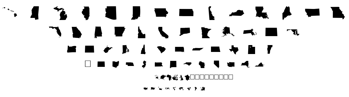 DING MAPS font