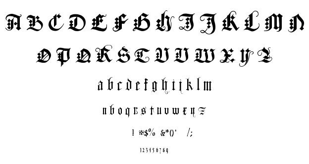 Duerers Minuskeln font