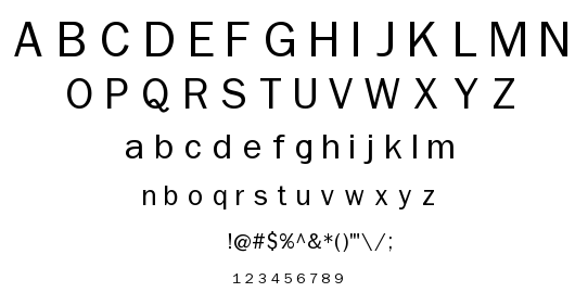 Non Serif font