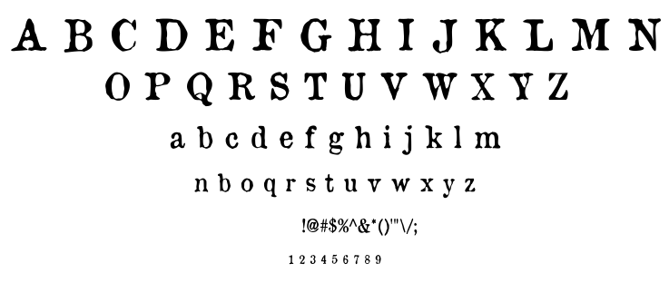 Old Newspaper Types font