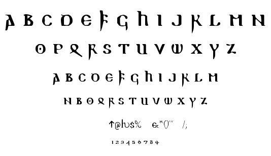 Readable Gothic font