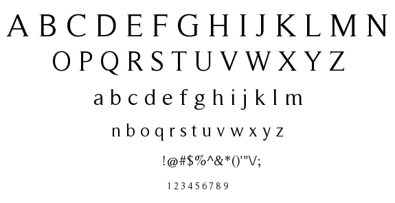 Roman Serif font