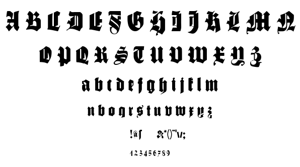 Schmale Gotisch MK font