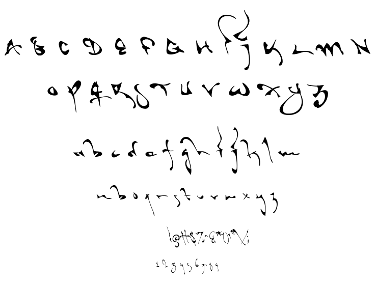 Shortbrush font