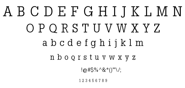 Slab Tall X font