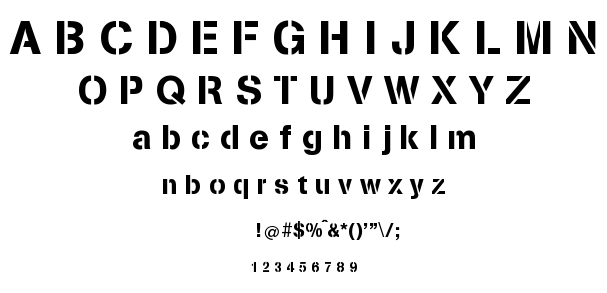 Stencilia font