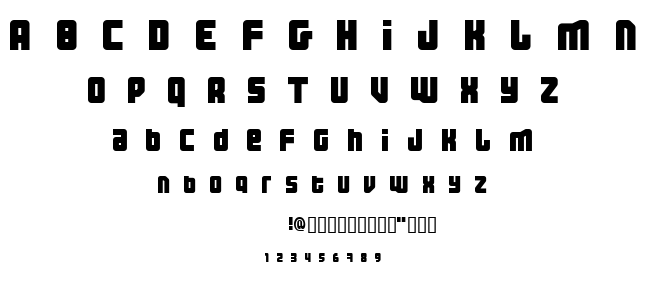 Three the Hard Way font