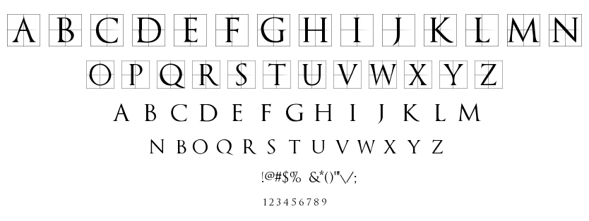 TrajanusBricks font