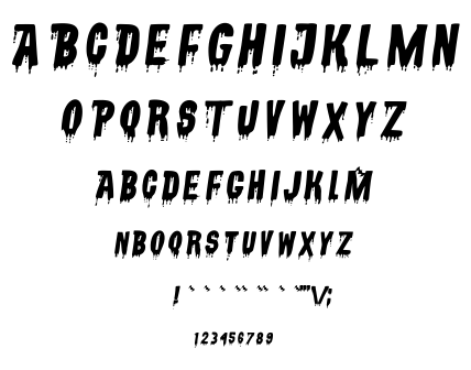 Vampyrish ABC font