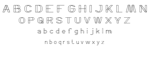 wireframe font
