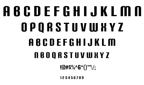 Carbon Block + Phyber font